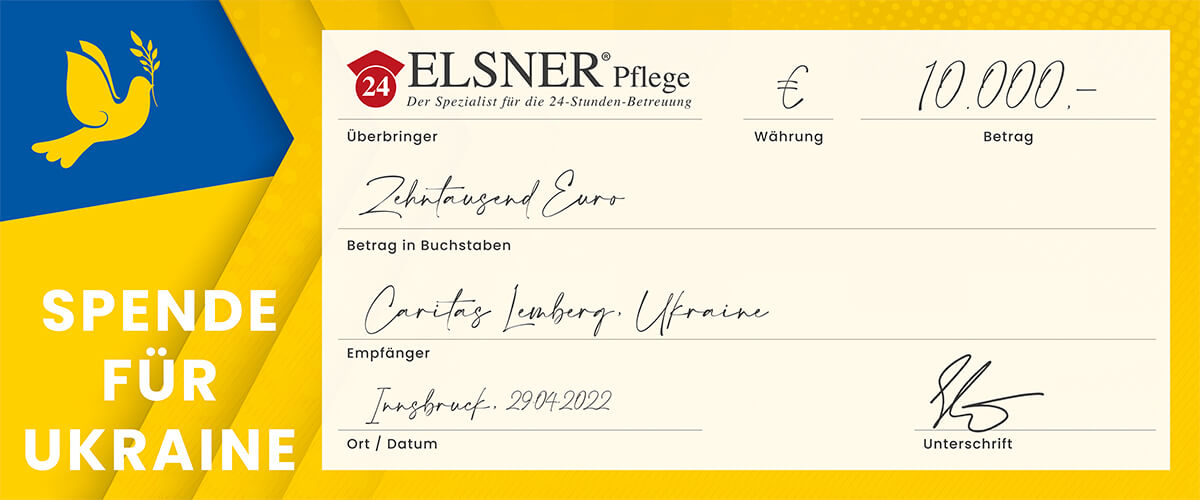 ELSNER Pflege unterstützt die Caritas in Lemberg.