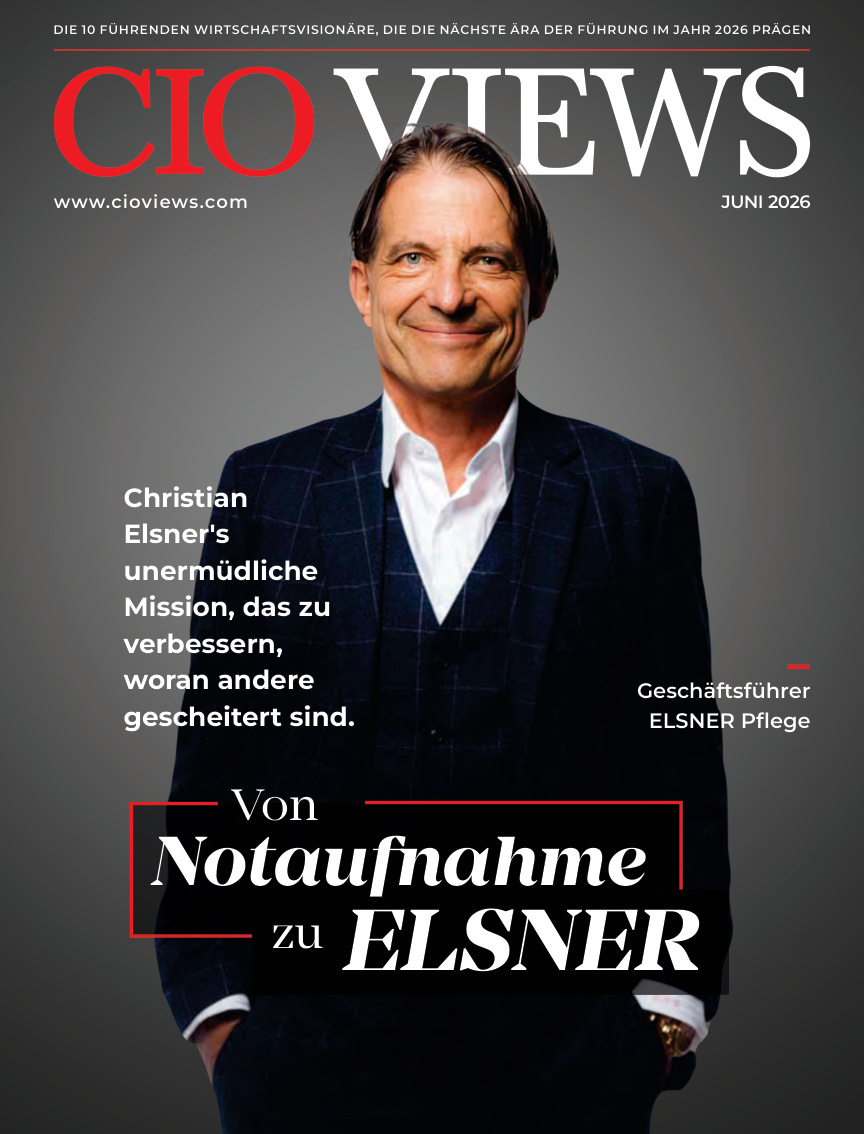 CIO Views, Juni 2026: Christian Elsner auf dem Cover – Von Notaufnahme zu ELSNER. Cover und Beitrag als PDF öffnen.